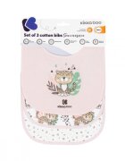 KikkaBoo Set 3 bavete cu inchidere cu velcro Savanna Pink