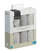 KikkaBoo Set 3 scutece din muselina 75x75 cm Dreamy Fields Grey