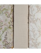 KikkaBoo Set 3 scutece din muselina 75x75 cm Secret Garden Beige