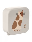 KikkaBoo Set 4 cutii pentru pranz Kitty Cat Grey