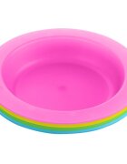 KikkaBoo Set 4 farfurii pentru copii Rainbow fara BPA capacitate 400 ml