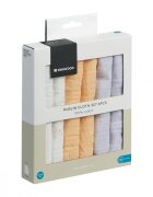 KikkaBoo Set 6 mini prosopele Seally Me 30x30 cm din muselinatesatura naturala respirabila din bumbacutilizare multiplaimprimeu vesel