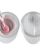 KikkaBoo Set castron cu ventuza si lingurita Pinkcapacitate 250mlfara bpacompartiment pentru lingurita