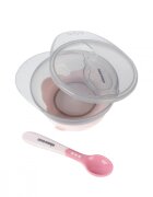 KikkaBoo Set castron cu ventuza si lingurita Pinkcapacitate 250mlfara bpacompartiment pentru lingurita