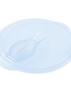 KikkaBoo Set castronel cu ventuza capac si lingurita Feedy Blue