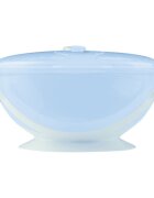 KikkaBoo Set castronel cu ventuza capac si lingurita Feedy Blue