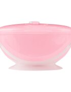 KikkaBoo Set castronel cu ventuza capac si lingurita Feedy Pink