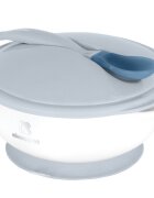KikkaBoo Set castronel cu ventuza si lingurita cu senzor de temperatura Bluerecomandat pentru copii peste 4 lunicapacitate 250mlfara bpa