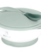 KikkaBoo Set castronel cu ventuza si lingurita cu senzor de temperatura Mintrecomandat pentru copii peste 4 lunicapacitate 250mlfara bpa