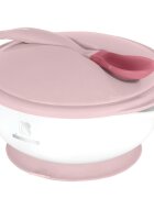 KikkaBoo Set castronel cu ventuza si lingurita cu senzor de temperatura Pinkrecomandat pentru copii peste 4 lunicapacitate 250mlfara bpa