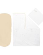 KikkaBoo Set lenjerie copii cu 6 piese Sleepy Sheep 80x40 cm din bumbac ranforce certificat OEKOTEXcompatibila patut co-sleeper sau landoucontine pernafata de pernacearceafhusa pilotapilotaprotectie impermeabila