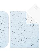 KikkaBoo Set lenjerie cu 6 piese pentru landou sau patut co-sleeper Bear with me Blue