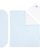 KikkaBoo Set lenjerie cu 6 piese pentru landou sau patut co-sleeper Dream Big Blue