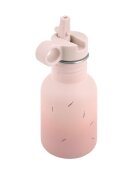 KikkaBoo Sticla din otel inoxidabil cu pai retractabil pentru copii Flora Blush capacitate 350ml fara BPA protectie anti-scurgere