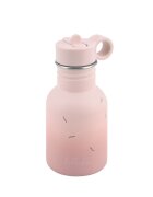 KikkaBoo Sticla din otel inoxidabil cu pai retractabil pentru copii Flora Blush capacitate 350ml fara BPA protectie anti-scurgere