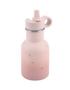 KikkaBoo Sticla din otel inoxidabil cu pai retractabil pentru copii Flora Blush capacitate 350ml fara BPA protectie anti-scurgere