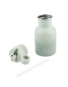 KikkaBoo Sticla din otel inoxidabil cu pai retractabil pentru copii Flora Sage capacitate 350ml fara BPA protectie anti-scurgere