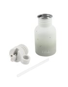 KikkaBoo Sticla din otel inoxidabil cu pai retractabil pentru copii Flora Sand capacitate 350ml fara BPA protectie anti-scurgere
