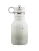 KikkaBoo Sticla din otel inoxidabil cu pai retractabil pentru copii Flora Sand capacitate 350ml fara BPA protectie anti-scurgere