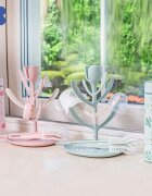 KikkaBoo Suport pentru uscat biberoane Tulip Pinkcapacitate pana la 8 biberoanedin plastic nontoxic fara BPA