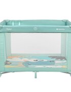 KikkaBoo Tarc de joaca pentru copii Enjoy Mint Dino 2023 cu pliere compactausa mare de acces cu fermoarsaltea pliabila moaleinele si geanta pentru transport incluse