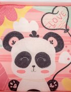 KikkaBoo Tarc de joaca pentru copii Enjoy Pink Panda 2023 cu pliere compactausa mare de acces cu fermoarsaltea pliabila moaleinele si geanta pentru transport incluse