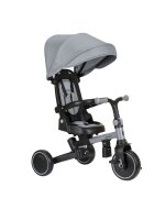 KikkaBoo Tricicleta 8in1 pentru copii Aluma Greyde la 12 lunicadru din aluminiusezut rotativspatar reglabilmaner parental reglabilcopertina reglabiladetasabilacentura de siguranta