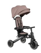 KikkaBoo Tricicleta 8in1 pentru copii Trix 2 Bej ultrapliabilade la 10 luni la 22kgcadru din aluminiusezut rotativspatar reglabilmaner parental reglabilcopertina reglabiladetasabilacentura de siguranta