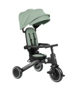 KikkaBoo Tricicleta 8in1 pentru copii Trix 2 Mint ultrapliabilade la 10 luni la 22kgcadru din aluminiusezut rotativspatar reglabilmaner parental reglabilcopertina reglabiladetasabilacentura de siguranta
