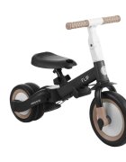 KikkaBoo Tricicleta pentru copii Flip Black multifunctionala transformabila 5 in 1 cu scaun reglabil bara de protectie detasabila potrivita de la 1 an la 5 ani