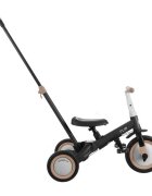 KikkaBoo Tricicleta pentru copii Flip Black multifunctionala transformabila 5 in 1 cu scaun reglabil bara de protectie detasabila potrivita de la 1 an la 5 ani