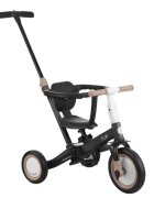 KikkaBoo Tricicleta pentru copii Flip Black multifunctionala transformabila 5 in 1 cu scaun reglabil bara de protectie detasabila potrivita de la 1 an la 5 ani