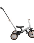KikkaBoo Tricicleta pentru copii Flip Grey multifunctionala transformabila 5 in 1 cu scaun reglabil bara de protectie detasabila potrivita de la 1 an la 5 ani