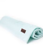 Kinder Hop Paturica Soft Touch cu doua fete catifea si bumbac 100x70 cm Aquamarine