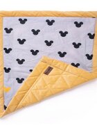 Kinder Hop Paturica Soft Touch cu doua fete catifea si bumbac 50x70 cm Mustard