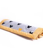 Kinder Hop Paturica Soft Touch cu doua fete catifea si bumbac 50x70 cm Mustard