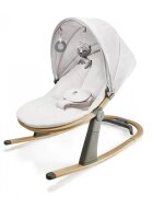 KINDERKRAFT Balansoar pentru copii cu jucarii Elsu pana la 9 kg spatar reglabil in 3 pozitii cadru de aluminiu plasa pentru tantari