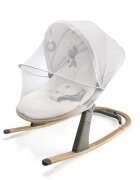 KINDERKRAFT Balansoar pentru copii cu jucarii Elsu pana la 9 kg spatar reglabil in 3 pozitii cadru de aluminiu plasa pentru tantari