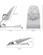 KINDERKRAFT Balansoar pliabil Mimi Light Grey spatar reglabil bara cu jucarii