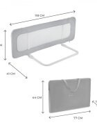 KINDERKRAFT Bariera de pat guard and dream light grey