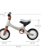 KINDERKRAFT Bicicleta copii fara pedale Tove desert beige 8 inch roti spuma EVA scaun reglabil 31-345 cm greutate redusa manere de transport Unghi de viraj limitat varsta 2-4 ani