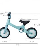 KINDERKRAFT Bicicleta copii fara pedale Tove summer mint 8 inch roti spuma EVA scaun reglabil 31-345 cm greutate redusa manere de transport Unghi de viraj limitat varsta 2-4 ani