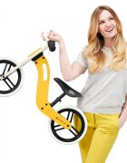 KINDERKRAFT Bicicleta de echilibru din lemn Uniq Honey cu scaun moale reglabil roti din spuma EVA maner pentru transport pana la 35 kg
