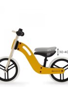 KINDERKRAFT Bicicleta de echilibru din lemn Uniq Honey cu scaun moale reglabil roti din spuma EVA maner pentru transport pana la 35 kg