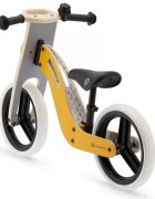 KINDERKRAFT Bicicleta de echilibru din lemn Uniq Honey cu scaun moale reglabil roti din spuma EVA maner pentru transport pana la 35 kg