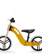 KINDERKRAFT Bicicleta de echilibru din lemn Uniq Honey cu scaun moale reglabil roti din spuma EVA maner pentru transport pana la 35 kg