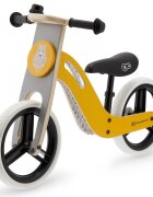 KINDERKRAFT Bicicleta de echilibru din lemn Uniq Honey cu scaun moale reglabil roti din spuma EVA maner pentru transport pana la 35 kg