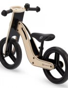 KINDERKRAFT Bicicleta de echilibru din lemn Uniq Natural cu scaun moale reglabil roti din spuma EVA maner pentru transport pana la 35 kg