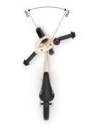 KINDERKRAFT Bicicleta de echilibru din lemn Uniq Natural cu scaun moale reglabil roti din spuma EVA maner pentru transport pana la 35 kg