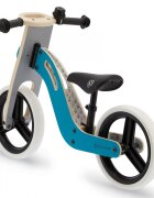 KINDERKRAFT Bicicleta de echilibru din lemn Uniq Turqouise cu scaun moale reglabil roti din spuma EVA maner pentru transport pana la 35 kg